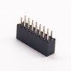 10pcs 雙排母2.54間距180度直插式單塑穿孔式插PCB板