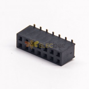 10pcs Female Header Pin Connector Dual Row SMT 2.54 Center Spacing 14 Way DIP