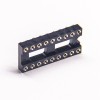 2.54圓孔IC插座雙排雙塑排母間距2.54mm貼片5pcs