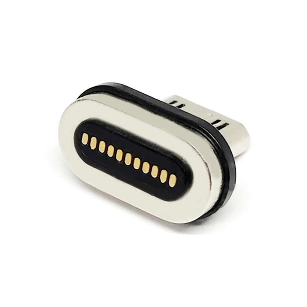 11-Pin Oval Shape Magnetic MICRO Male Connector with Fast Charging Interface for Reliable Power Delivery