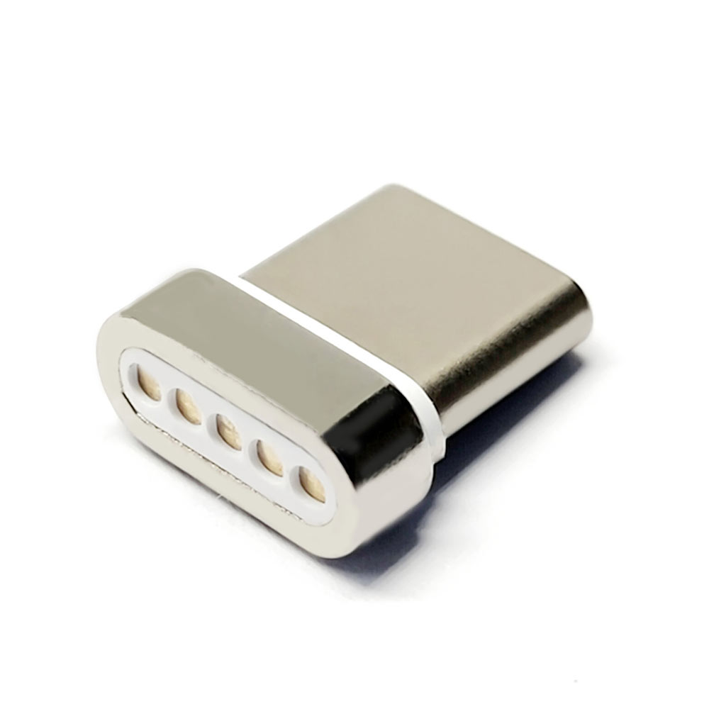 5-Pin Magnetic Connector with Magnetic Oval Base for Type-C Magnetic Data Cable Accessories