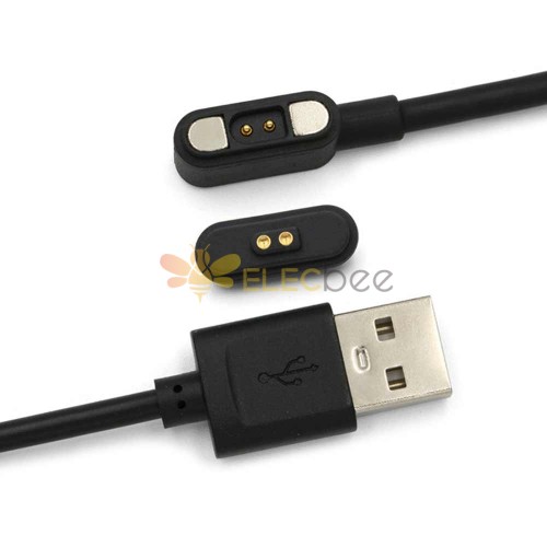 Black and White 2Pin Magnetic Connector Charging Cable Waterproof Magnetic Male Female Socket