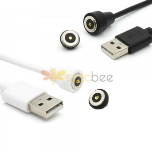 Circular 2Pin Waterproof Connector Magnetic Adsorption Charging Data Cable with POGO PIN Magnetic Connector