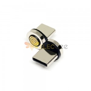 Versatile Round Magnetic TYPE-C Male Connector with Strong Magnetic Force and Three-in-One USB Male Head