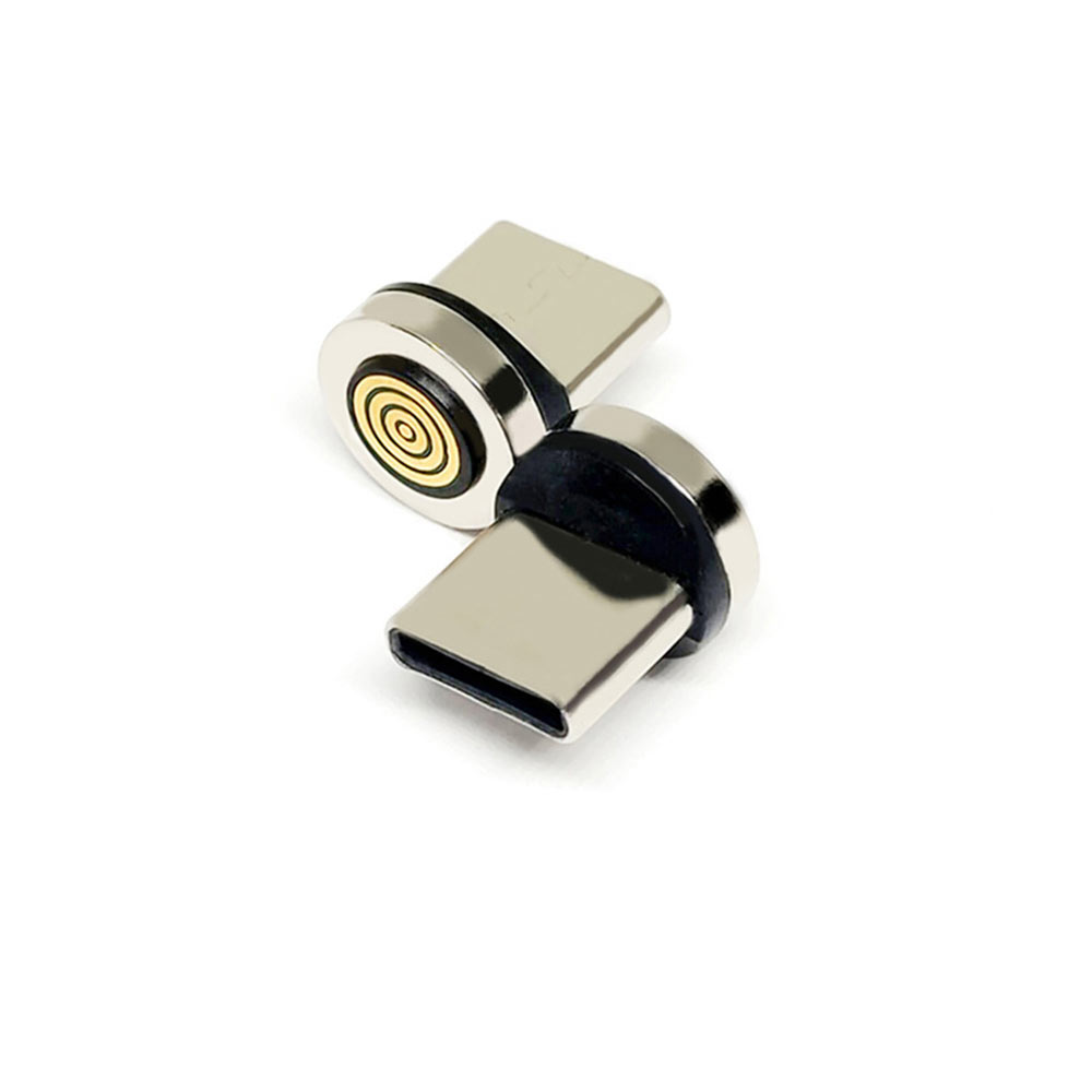 Versatile Round Magnetic TYPE-C Male Connector with Strong Magnetic Force and Three-in-One USB Male Head
