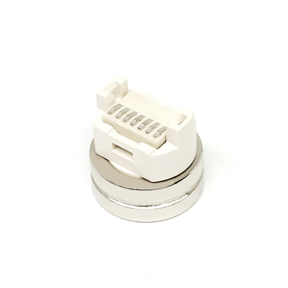 Vertical Mounting 7-Pin SMT Round Magnetic Connector with 7mm Line End for PCB Boards