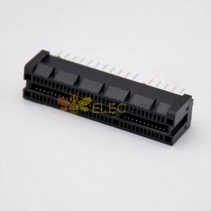 PCIE连接器焊接64芯4X导柱式显卡插槽插板式