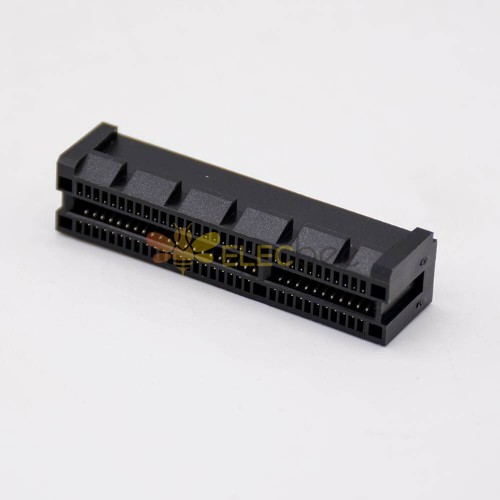 PCIE Interface Connector Black Injection 64 Pin 4X Splint Slot