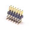 10pcs 2-6 Pin Right Angle Header DIP Type Double Row Gold Plating