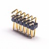 10pcs 2-6 Pin Right Angle Header DIP Type Double Row Gold Plating