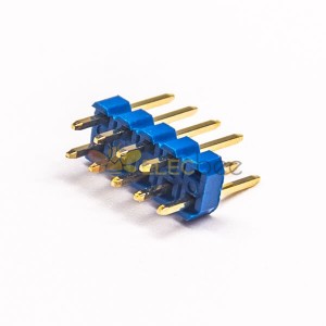 直插双排插针9pin蓝色塑胶插PCB板间距2.54mm 10pcs