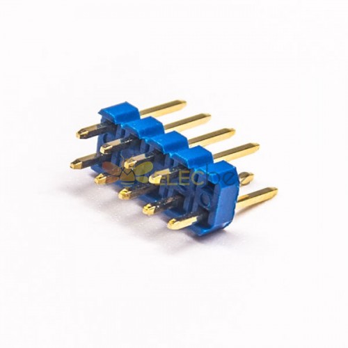 10pcs 9 Pin PCB Başlık Çift Sıra Mavi Plastik 2.54mm Picth 180 Derece