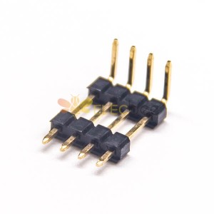 單排雙塑排針90度間距2.54mm插PCB板10pcs