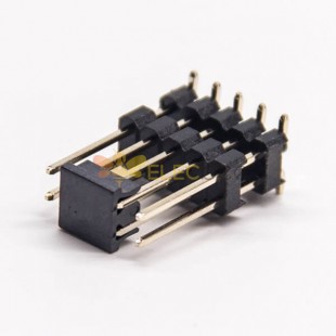 10 adet Çift Sıra Erkek Pin Başlığı Çift Plastik 10 Pin SMT Tip 180 Derece PCB Montaj Konektörü
