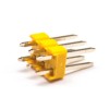 10pcs cabeçalho pin em linha reta através do buraco 2X3 Double Row Yellow Plastic
