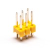 10pcs Straight Pin Header Through Hole 2X3 Double Row Yellow Plastic