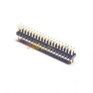 2pcs 40 Pin Header Connector 180 Degree 1.27mm Dual Row Dip Type