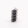 4 Pin Круговые отверстия женский заголовок 2.54mm шаг 90 градусов (2шт)