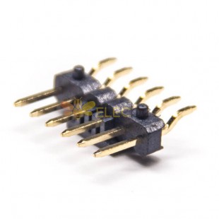 5pcs Single Row Pin Header SMT 180 Degree 2.54mm Center Spacing