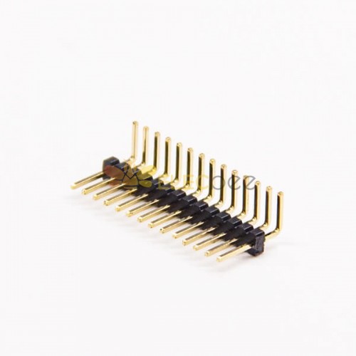 Pin Headers PCB Maschio angolato retto 1.27 -1.0 1-14PIN singola riga attraverso il foro 10 (PCS)