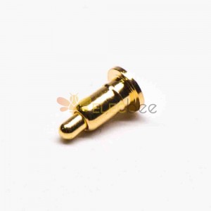 Pogo Pin Crown Head Solder نحاس أحادي النواة على شكل سلسلة مطلية بالذهب مثبتة على الجانب