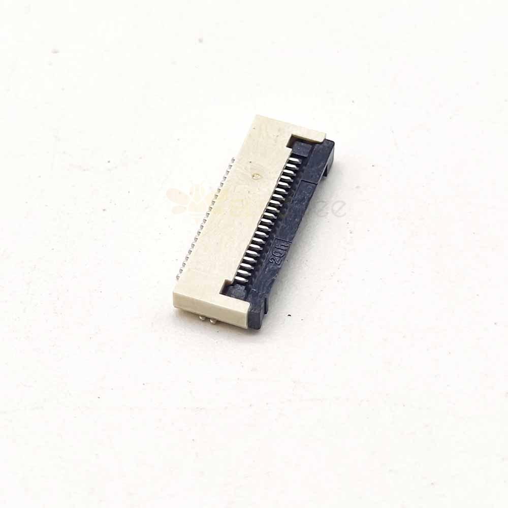FPC Connectors 0.5MM Pitch 20 Pin Front Flip Bottom Contact Style 2.0H
