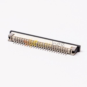 Conector FPC Jack 1.0PH 24 Pin Bottom Contact Style Slider Type para Montaje en Superficie 2.5H