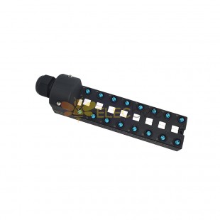 M8 Splitter Wide Body 16 Ports Single Channel NPN LED Indication PCB Interface