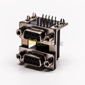 D Sub Connector Stacked Female Connector DIP CD81 Series pour PCB