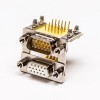 D SUB Stacked Connector 15Pin Male 90° 19.05 Staking type White Receptacle For PCB Mount