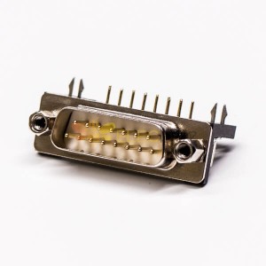 15 Pin D SUB Stecker Kabelstecker Löttyp rechtswinkig mit Staking