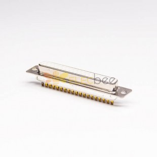 D SUB 2排37pin母頭連接器白色膠芯車針銲線式 20pcs