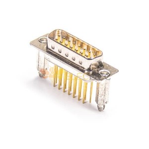 2 uds 15 pin d sub macho tipo recto para montaje en PCB contactos mecanizados 20 uds
