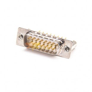 2pcs 15 pin d sub tipo recto macho para contactos mecanizados de montaje en PLACA