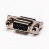 9 Pin D sub Connector Female Straight Machined Pin Through Hole for PCB Mount