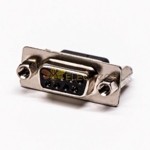 PCB Montaj için 9 Pin D alt Konektör Kadın Düz Makineli Pin Through Hole