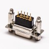 d-sub连接器9针母头铆锁螺母直式插孔接PCB板