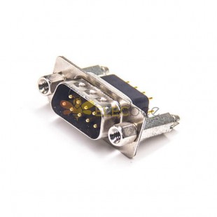 Connettore D-Sub a 9 pin tipo dritto maschio per contatti lavorati con montaggio su PCB