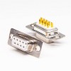 9 Pin Female D SUB Connector Straight Staking Type Solder for Cable 20pcs