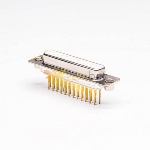 D SUB 180 gradi 25 pin femmina tipo picchettamento foro passante per montaggio su circuito stampato 20 pz