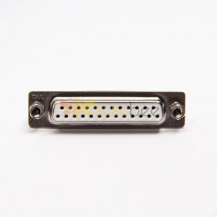 Connettore D SUB a 25 pin Femmina Foro passante a 180 gradi per montaggio su circuito stampato Tipo di picchettamento 20 pezzi