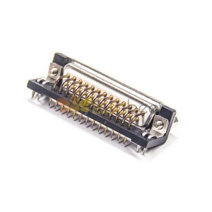 Connecteur mâle D sub 25 broches à angle droit pour contacts usinés à montage sur circuit imprimé 20 pièces