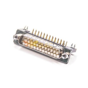 PCB Montaj Makinesikontlar için D alt 25 pin Erkek Konnektör Dik Açı