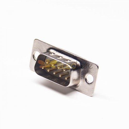 D Sub 9-poliges Kabel Stecker gestempelt Pin Löttyp Connector 3pcs