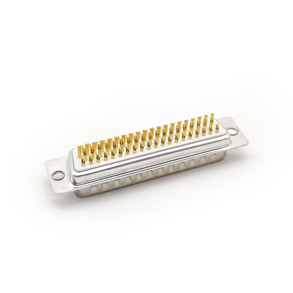 D Sub Coaxial Connector Four Rows Straight Machined Male 78 Pin Solder Cup