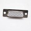 D Sub Female Connector 26 Pin Machined Three Rows Nickel Plating Straight Solder Cup