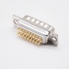 D Sub Male Connector Nickel Plating Solder Cup Straight Three Rows 26 Pin Machined