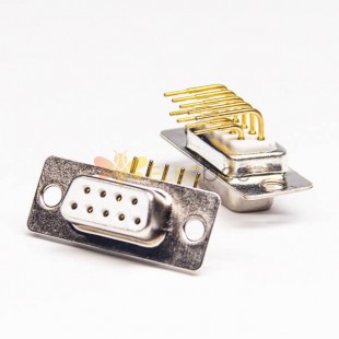Machined 9 Pin D-sub Right Angled Female Through Hole for PCB Mount 20pcs