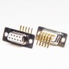 İşlenmiş 9 Pin D-sub Dik Açılı Dişi Delikten PCB Montajı için 20 adet