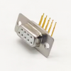 Machined 9 Pin D-sub Right Angled Female Through Hole pour PCB Mount